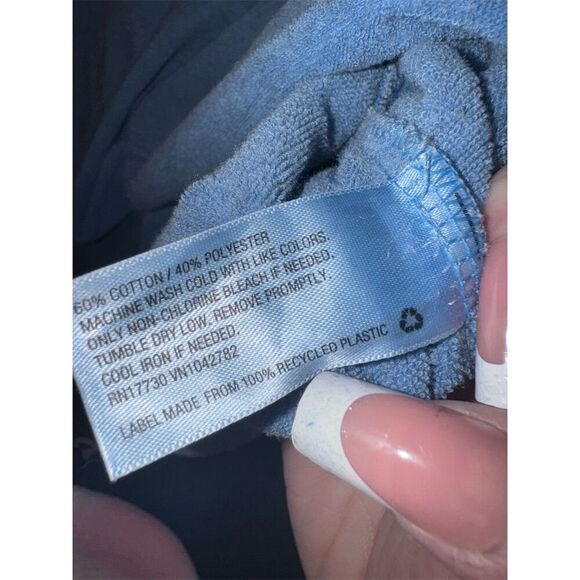 Aerie Women's Blue Cropped Crew Neck Sweatshirt Size M - Picture 4 of 9